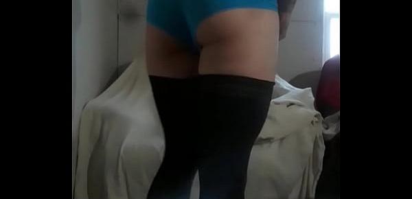  Sexy sissy in blue